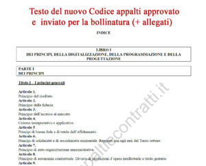 testo codice bollinatura